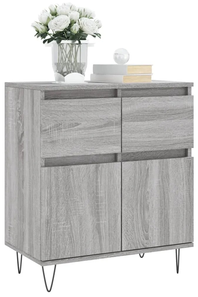 Credenza grigio sonoma 60x35x70 cm in legno multistrato