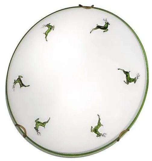 Kolarz 731.11.4.100-Plafoniera NONNA 1xE27/60W/230V pr.30 cm cervo verde