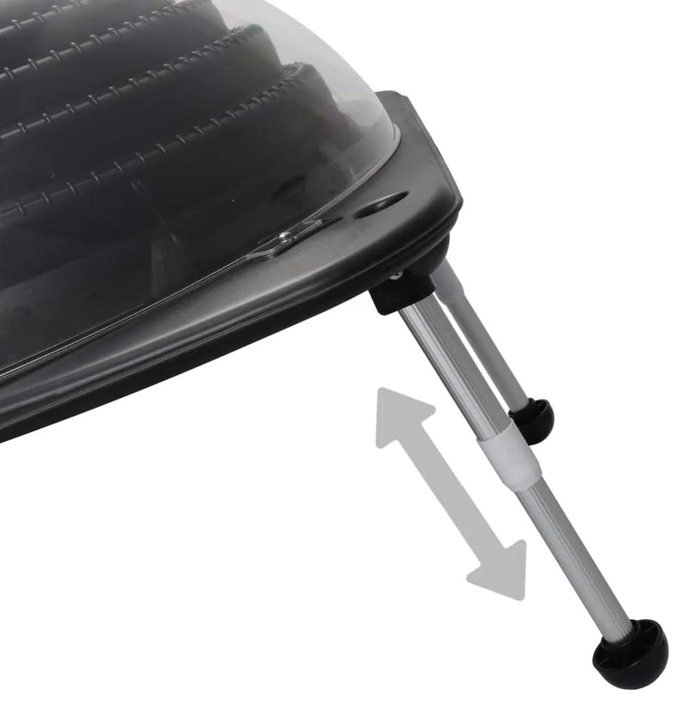 Riscaldatore Solare per Piscina 75x75x36 cm HDPE in Alluminio