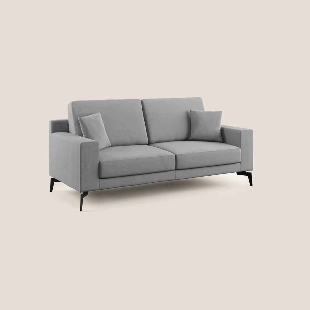 Prestige divano moderno in microfibra smacchiabile T11 grigio 206 cm