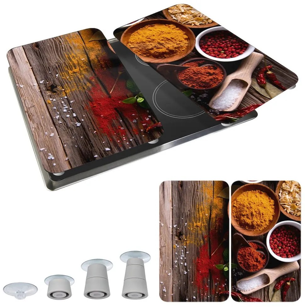Set di 2 cappe da cucina in vetro con, 52 x 30 cm Spice - Wenko
