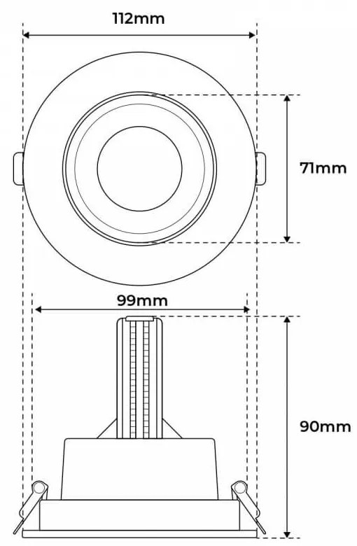 Faro LED da Incasso 15W Orientabile foro Ø100mm con driver Philips Colore Bianco Naturale 4.000K