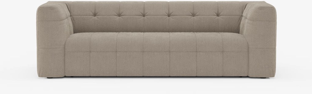 Mosaic Divano 3 e 4 posti modulare in bouclé: capitonné e design in tessuto smacchiabile T21