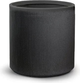 Vaso in resina da esterno interno tondo cilindrico d.36x35h Modigliani Grigio