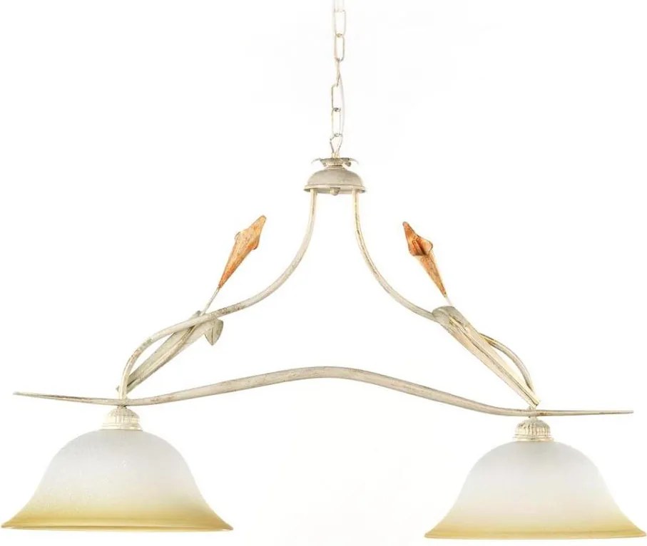 ONLI - Lampadario a sospensione con catena LUCREZIA 2xE27/22W/230V color crema
