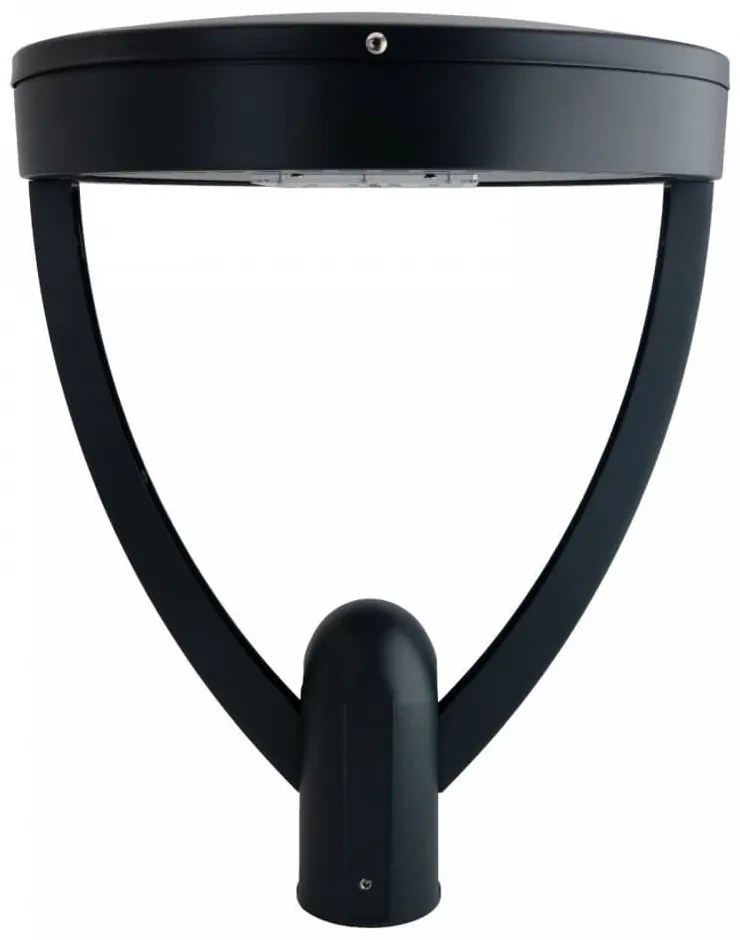 Lampione Stradale 65W, Iron Black,1-10V, Programmabile,driver Philips Colore Bianco Caldo 2.700K