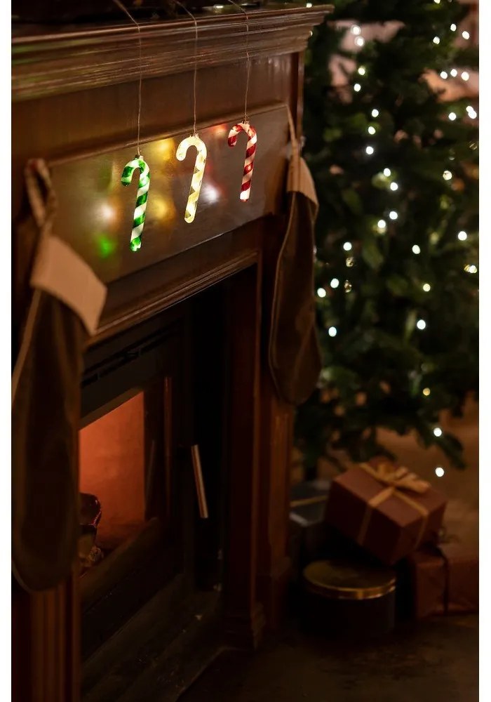 Decorazione natalizia luminosa rossa a sospensione ø 1,5 cm Hannah – Sirius