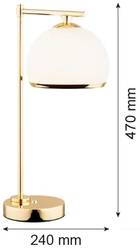 Argon 8120 -  Lampada da tavolo MARBELLA 1xE27/15W/230V ottone