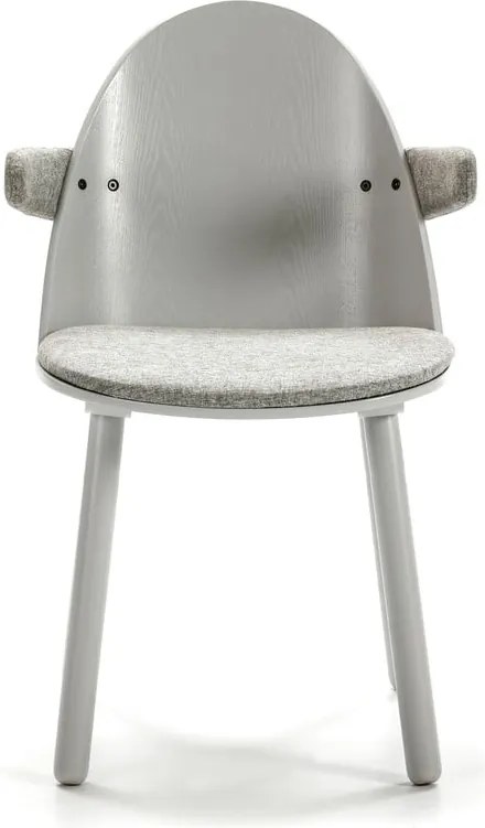 Sedia grigia con braccioli Uma - Teulat