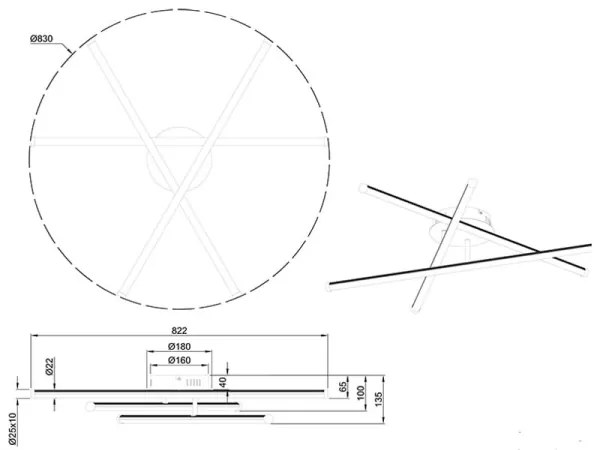 Trio - Lampadario LED da incasso dimmerabile SMARAGD 3xLED/8W/230V 3000-6000K
