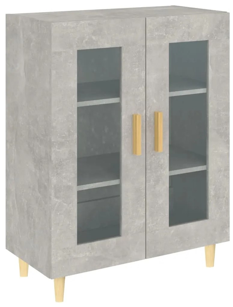 Credenza grigio cemento 69,5x34x90 cm in legno multistrato