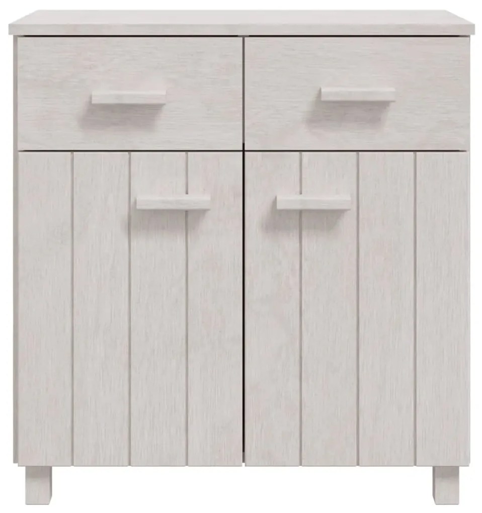 Credenza hamar bianca 79x40x80 cm in legno massello di pino