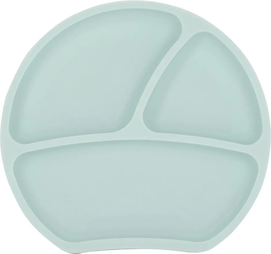 Piatto per bambini azzurro in silicone 19x20,5 cm – Kindsgut