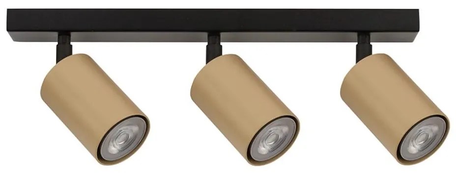 Luce Spot ZOOM 3xGU10/25W/230V nero/oro