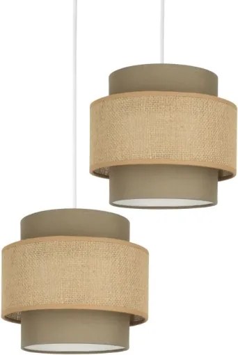 Brilagi - Lampadario a sospensione su cavo RESNA 2xE27/60W/230V Ø 30 cm marrone/beige