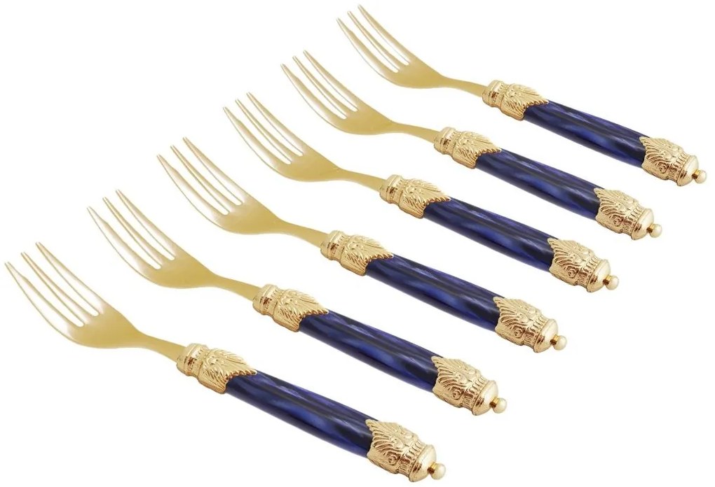 Posate di Lusso Set 6pz Forchette Dolce Arianna Oro - Rivadossi Sandro