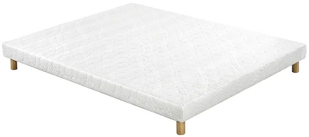 Letto 140 x 200 cm con base per materasso e materasso memory foam BENJI