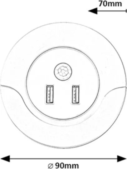 Rabalux 76012 - LED Luce notturna con sensore DEMBO LED/13,9W/230V