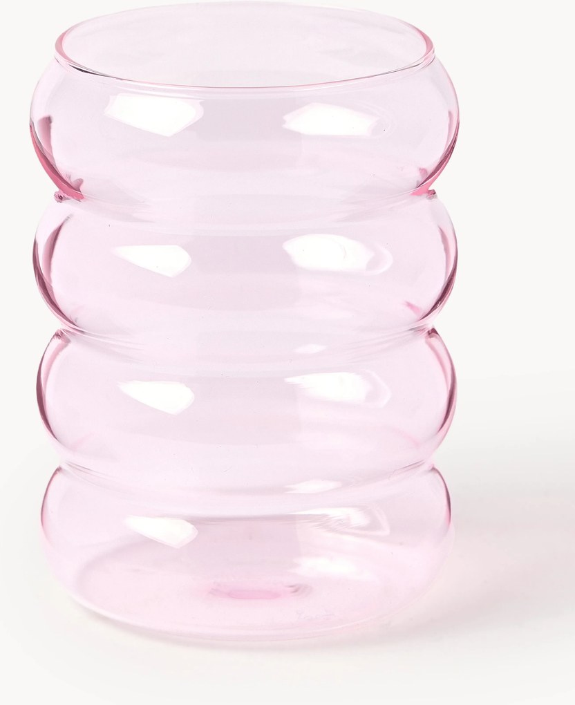 Set di 4 bicchieri in vetro soffiato borosilicato Bubbly