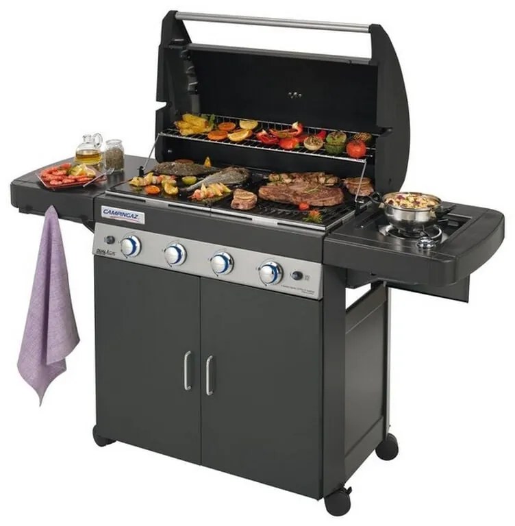 1PZ BARBECUE DUALGAS 4 SERIES CLASSIC LS PLUS DARK cm. 160x60x116 h