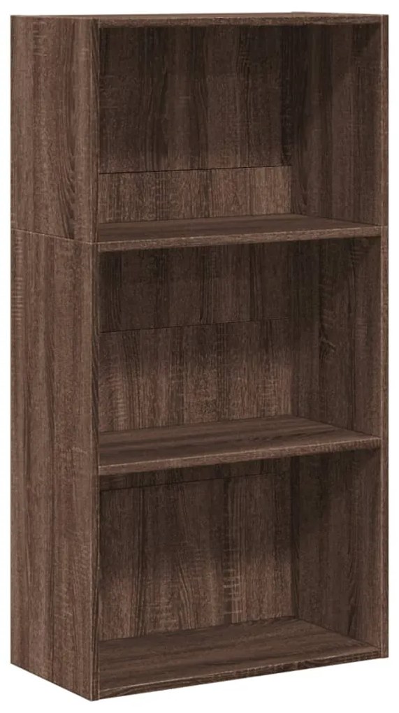 Libreria rovere marrone 60x30x114 cm in legno multistrato