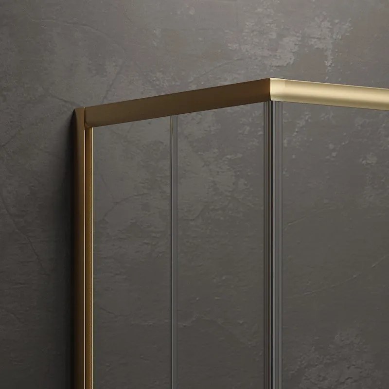 Box doccia oro satinato 90x90 doppio scorrevole | KE-1000G - KAMALU