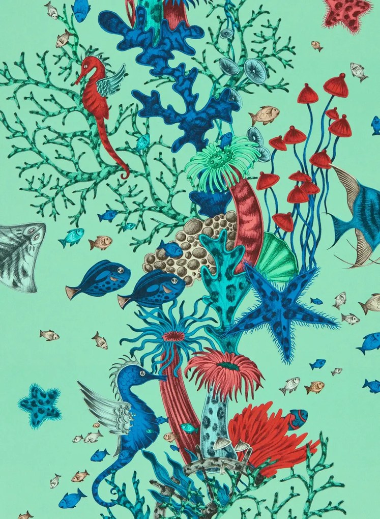 Clarke & Clarke Carta da parati Seaforest - Aqua