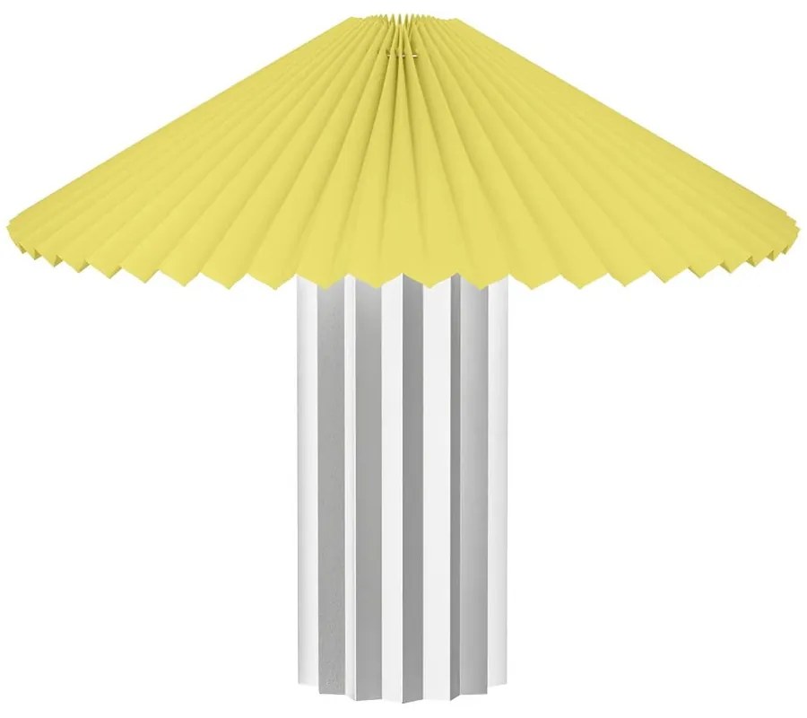 Lampada da tavolo gialla/argentata con paralume in tessuto con intensità regolabile (altezza totale 36 cm) Taite – Blomus