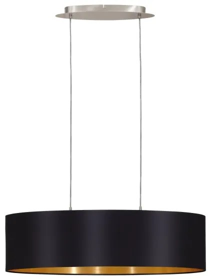 Eglo 55266 - Lampadario a sospensione con filo MASERLO 2xE27/60W/230V nero