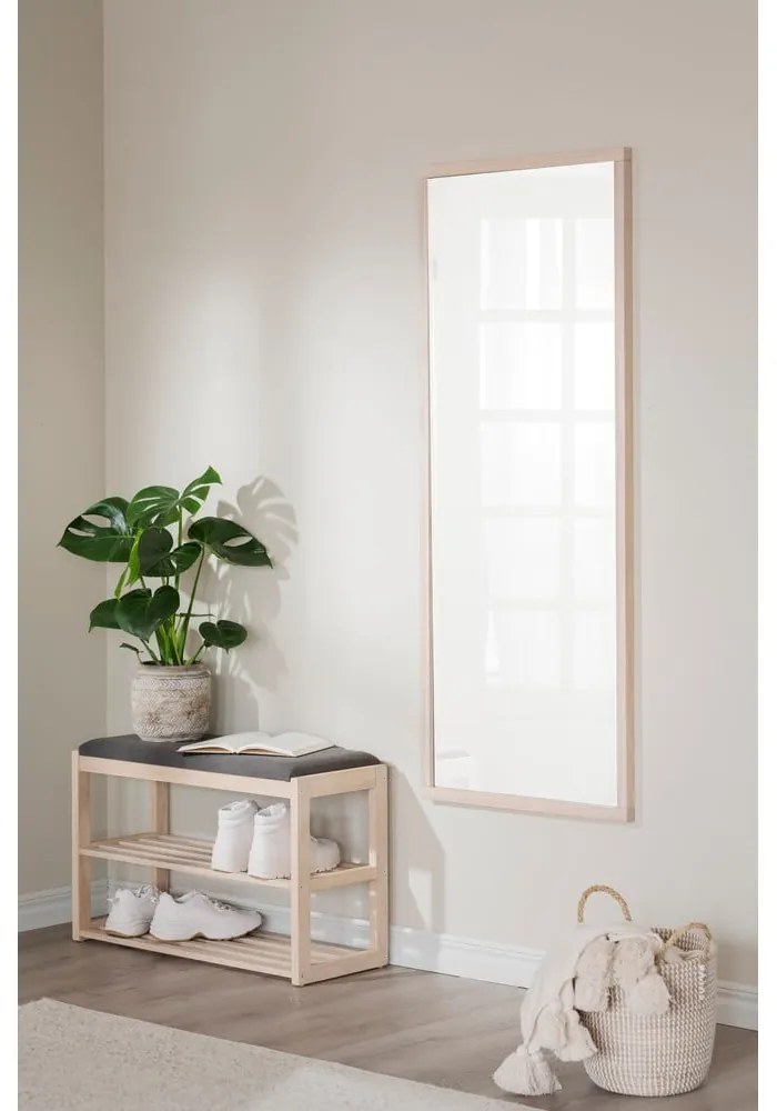 Scarpiera nera in legno di quercia con panca Confetti - Rowico