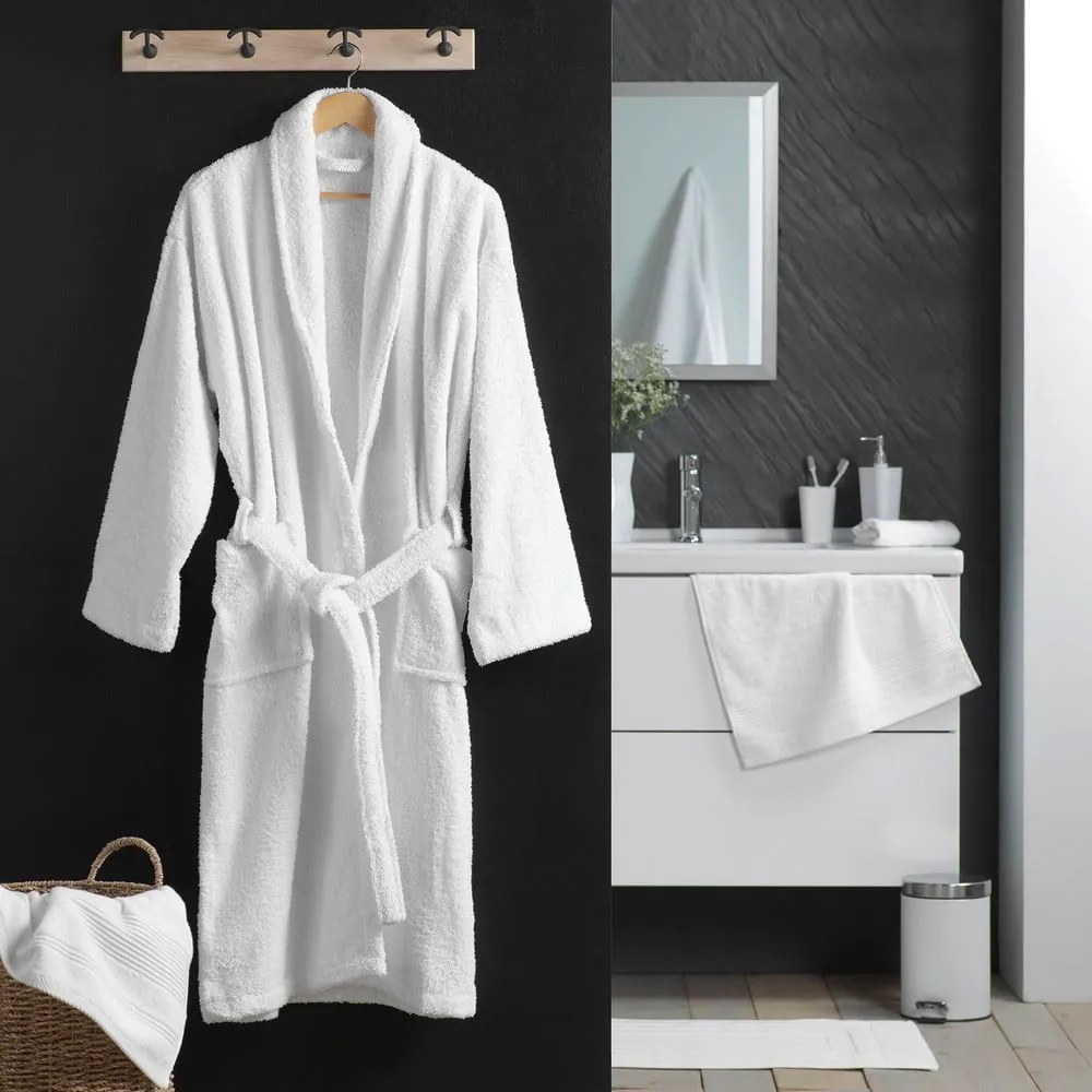 Accappatoio bianco in cotone M Tendresse – douceur d'intérieur