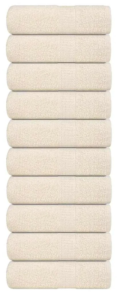 Asciugamani Per Sapone 10 Pz Crema 30x30cm 360 G/m² 100% Cotone /