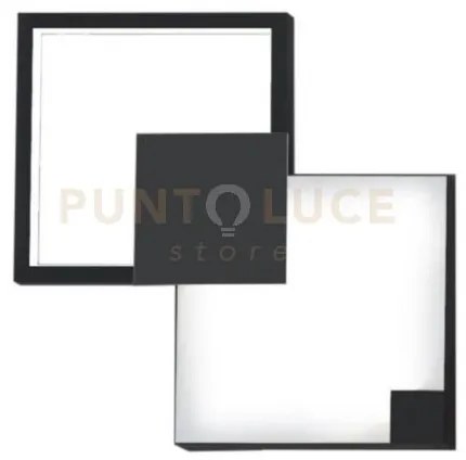 Medea-32 n lampada da parete 32cm led struttura nera in metallo dif...