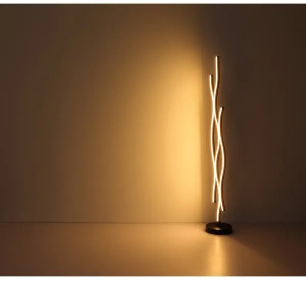 Globo 67206SW - Lampada LED da terra GERONIMO LED/28W/230V 3000K nero/oro