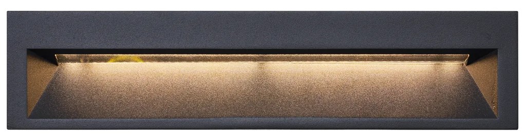 Applique da incasso moderna Nera 28cm incl. LED IP65 - Mert