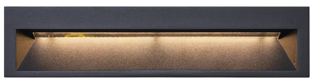 Lampada da parete moderna da incasso nera 28cm incl. LED IP65 - Mert