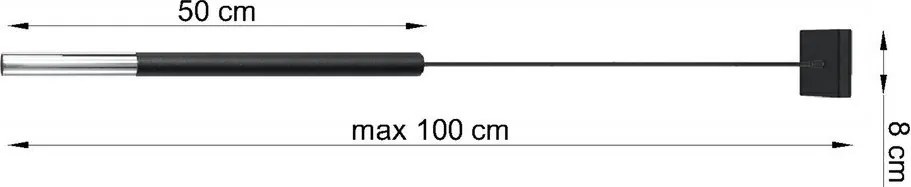 Lampadario nero/argentato in metallo Asarot – Sollux