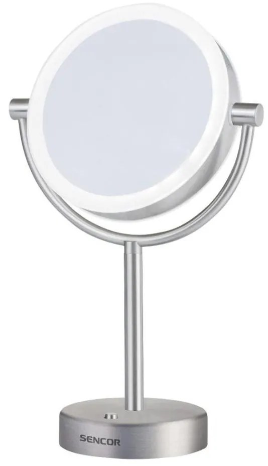 Sencor - Specchio cosmetico con retroilluminazione a LED LED/5W/230V acciaio inossidabile
