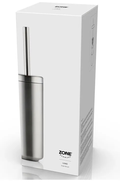 Scopino WC color argento opaco in acciaio inox Ume – Zone