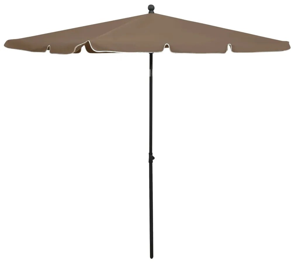 Ombrellone Da Giardino Con Palo 210x140 Cm Tortora /