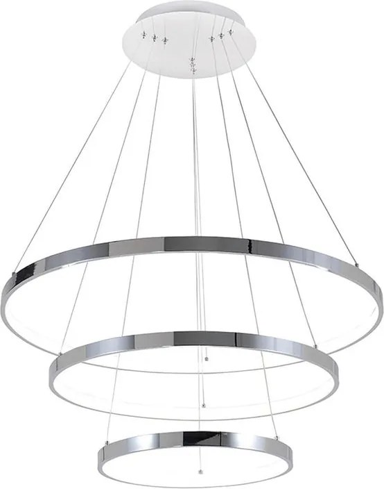 Lampadario LED moderno Joy grigio Ø80cm, luce naturale 3615 lumen, NOVECENTO