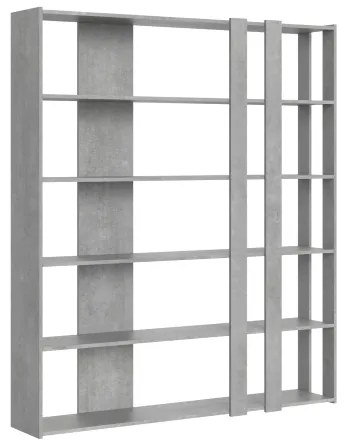 Libreria a parete in legno Cemento 178x204h cm - KATO C