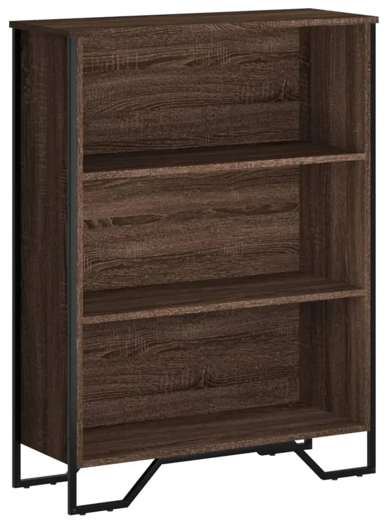 Libreria rovere marrone 80x31x106 cm in legno multistrato