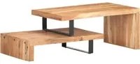 Set Tavolini da Caff 2 pz in Legno Massello di Acacia 320394