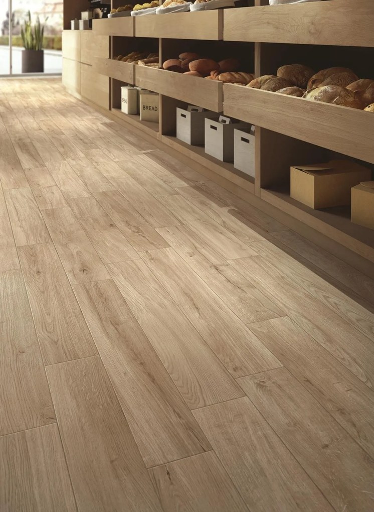 Pavimento 15x90 effetto parquet 8 mm in Gres Porcellanato beige Woodpassion R44L07 Ceramiche Ragno