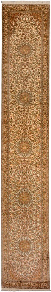 Tappeto 80 x 470 Beige (Indian) Annodato A Mano