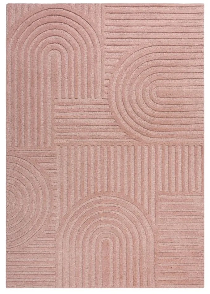 Tappeto in lana rosa 160x230 cm Zen Garden - Flair Rugs