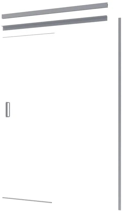 Kit di installazione telaio e ferramenta per cabine doccia ad apertura scorrevole Neo L 140 x H 200 x P 140 cm spazzolato opaco