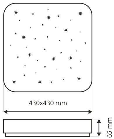 Plafoniera LED dimmerabile NERIS LED/36W/230V 2700-6500K +remote telecomando