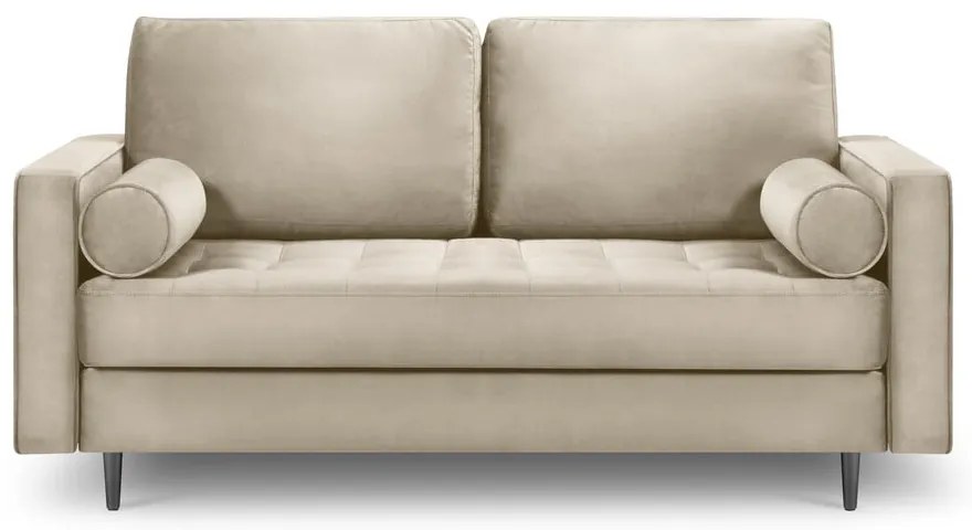Divano in velluto beige, 174 cm Santo - Milo Casa